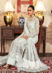 Afrozeh Hayat Unstitched Embroidered Chiffon 3 Piece Suit D-05 INARA