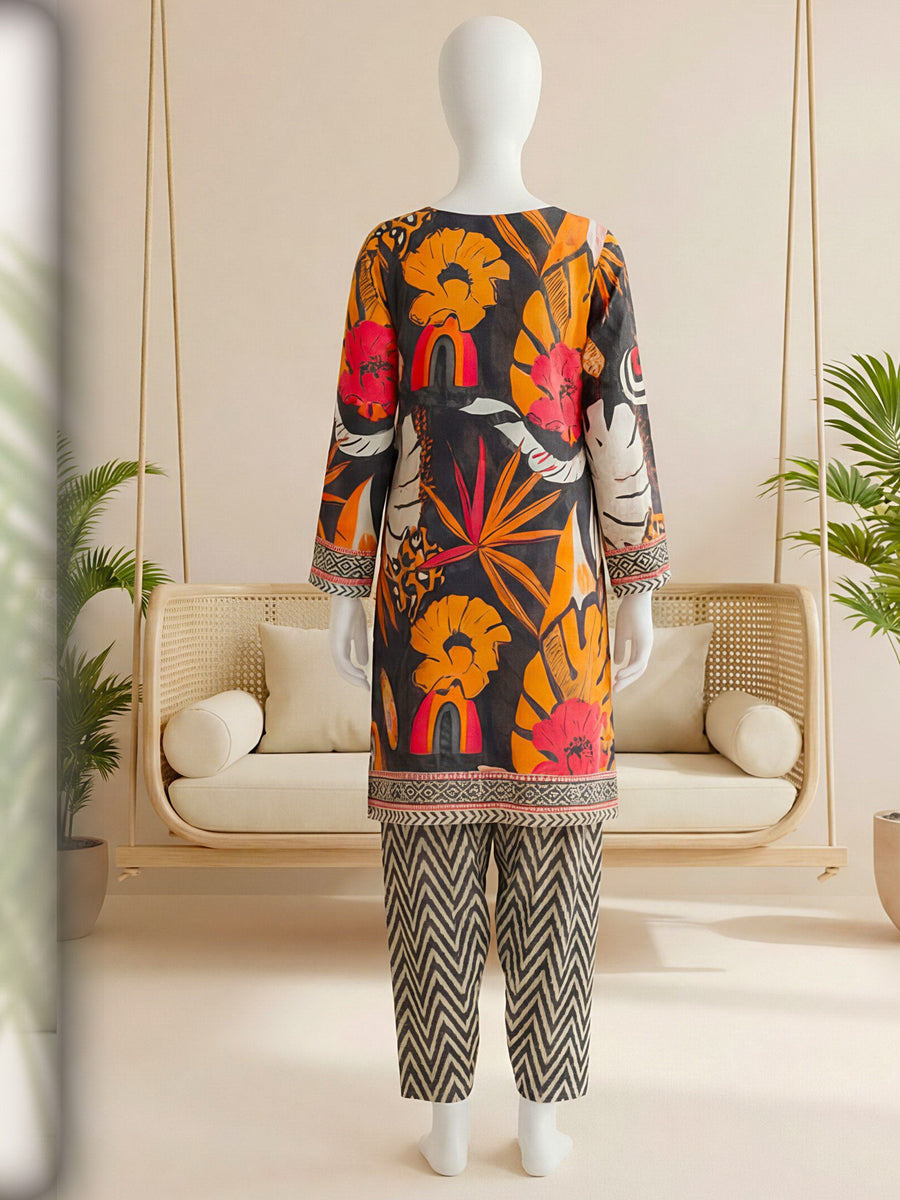 Ittehad Daily Afairs Printed Lawn Unstitched 2Pc Suit D-07