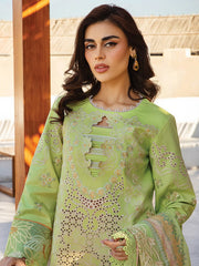 Rang Rasiya Premium Embroidered Lawn Unstitched 3Pc Suit D-03 ELAHEH