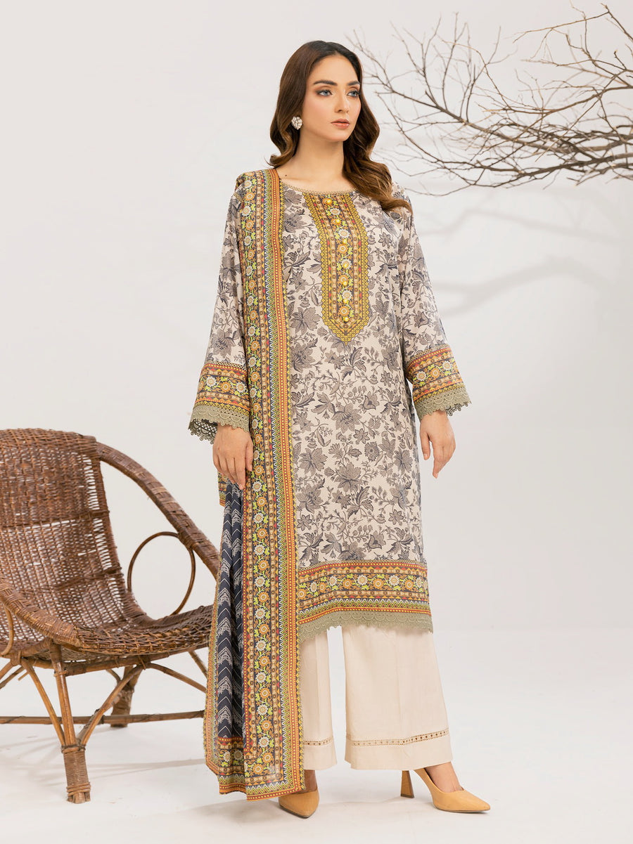 Sundas By Al Kareem Premium Printed Lawn Unstitched 3Pc Suit D-05