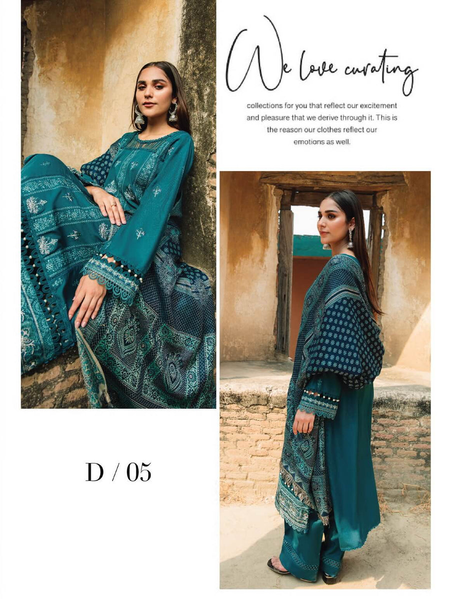 Carvaan by Humdum Embroidered Wool Unstitched 3Pc Suit D-05