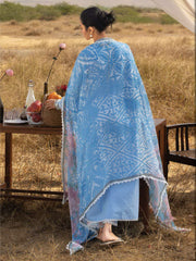 Zainab Chottani Embroidered Lawn Unstitched 3Pc Suit D-05 Azule