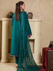 Raha by RajBari Premium Summer Embroidered Lawn Unstitched 3Pc Suit D-05