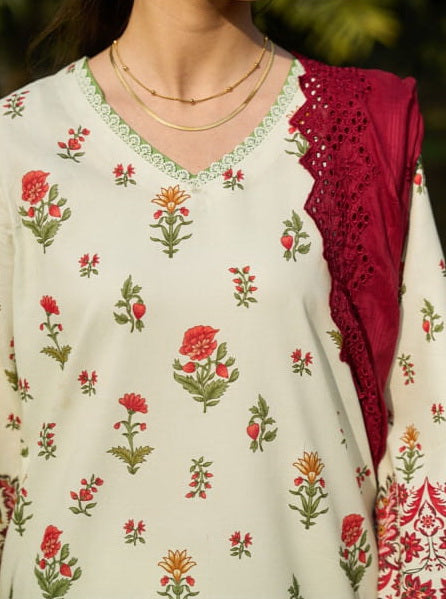 Raha by RajBari Summer Print Exclusive Lawn Unstitched 3Pc Suit D-05