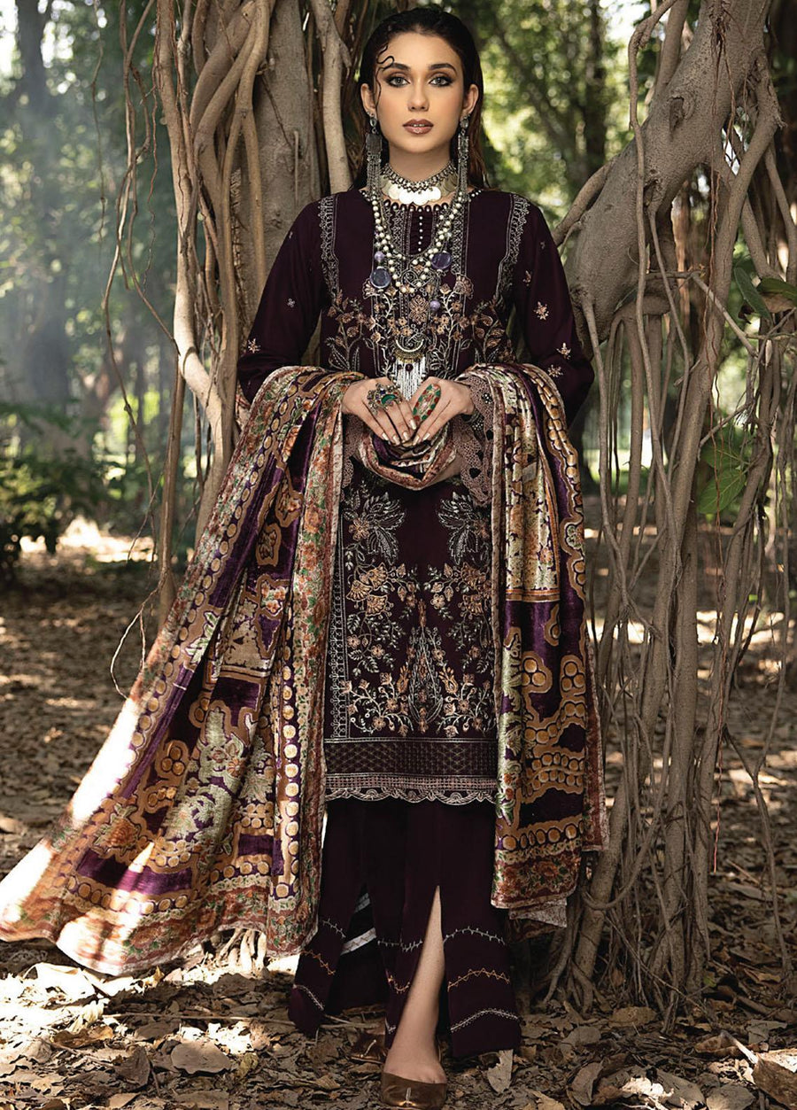 MIRK by Humdum Unstitched Embroidered Wool 3Pc Suit D-05