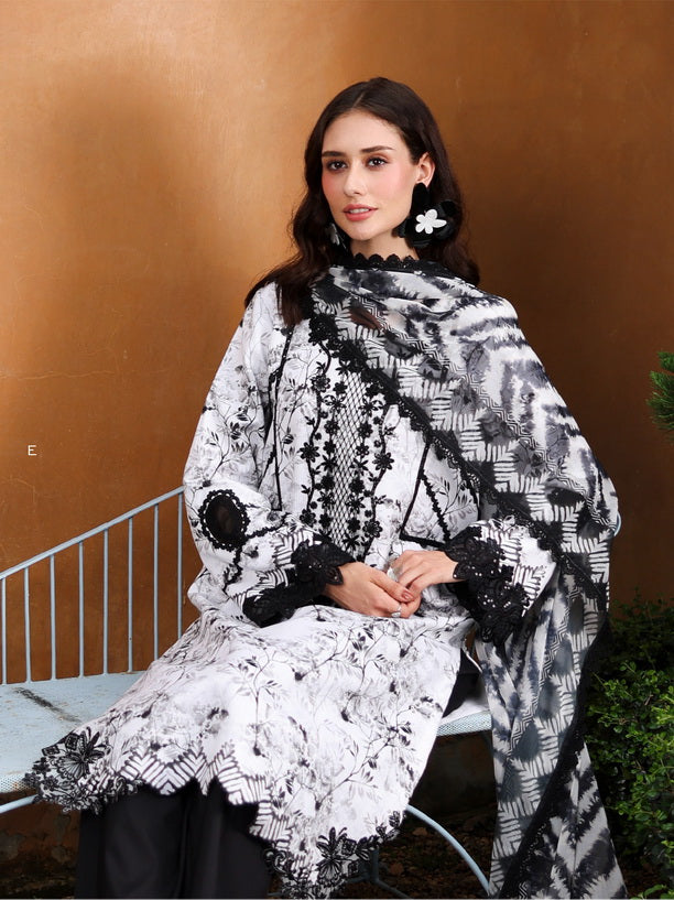 Rang Rasiya Lifestyle Embroidered Lawn Unstitched 3Pc Suit D-05 Luna