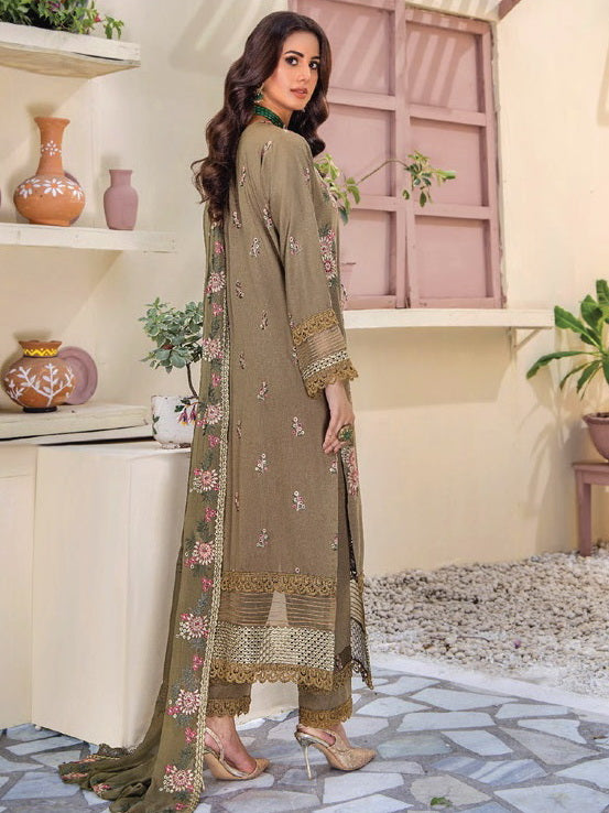 Rumli by Humdum Embroidered Karandi Unstitched 3Pc Suit RM-05