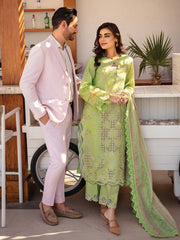 Rang Rasiya Premium Embroidered Lawn Unstitched 3Pc Suit D-03 ELAHEH