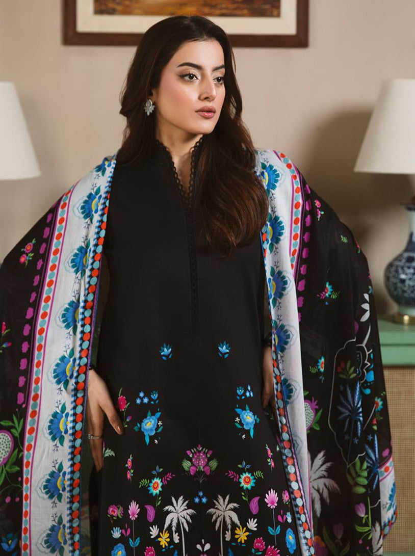 Raha by RajBari Summer Prints Exclusive Lawn Unstitched 3Pc Suit D-05