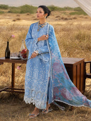 Zainab Chottani Embroidered Lawn Unstitched 3Pc Suit D-05 Azule