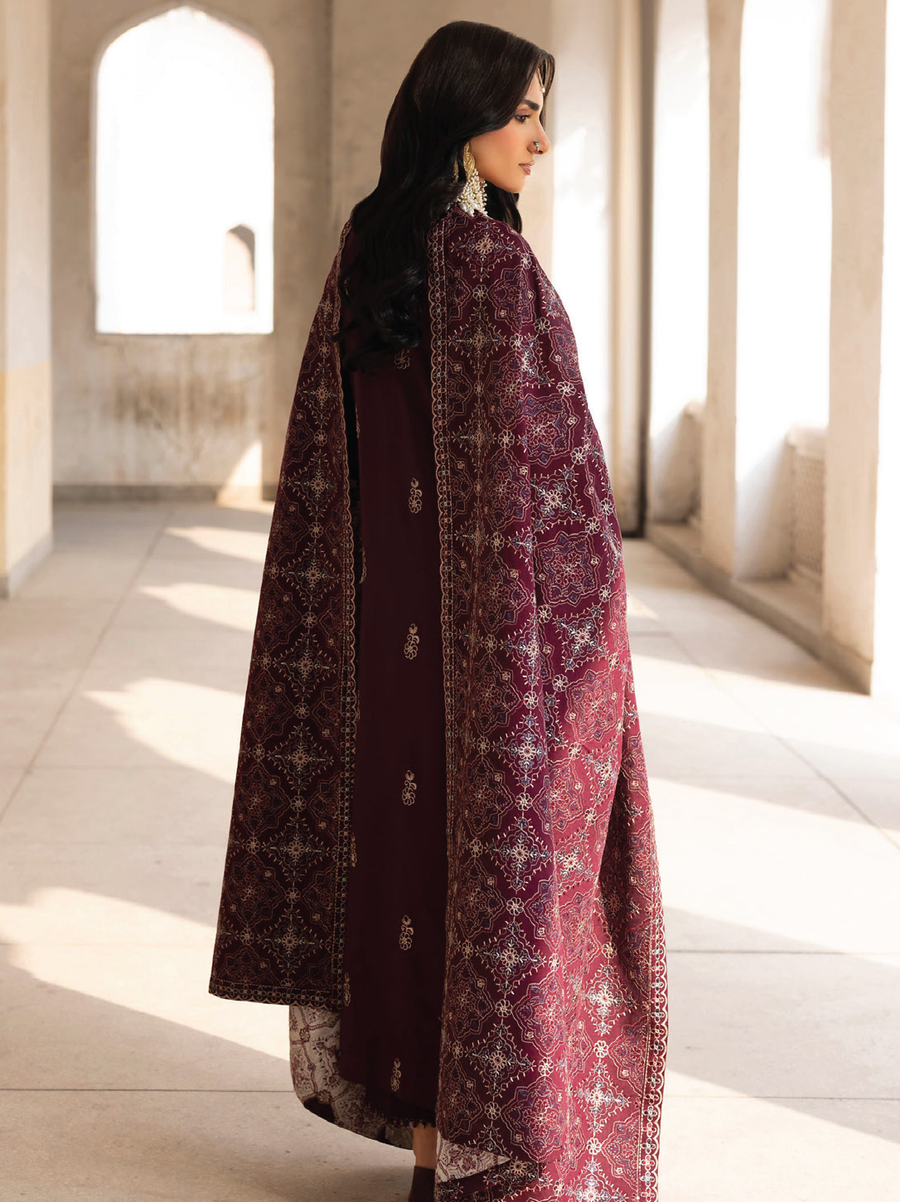 CELTS Mehr Premium Embroidered Karandi Unstitched 3Pc Suit D-05