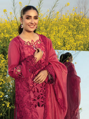 Rang Rasiya Premium Embroidered Lawn Unstitched 3Pc Suit D-05 MAYA