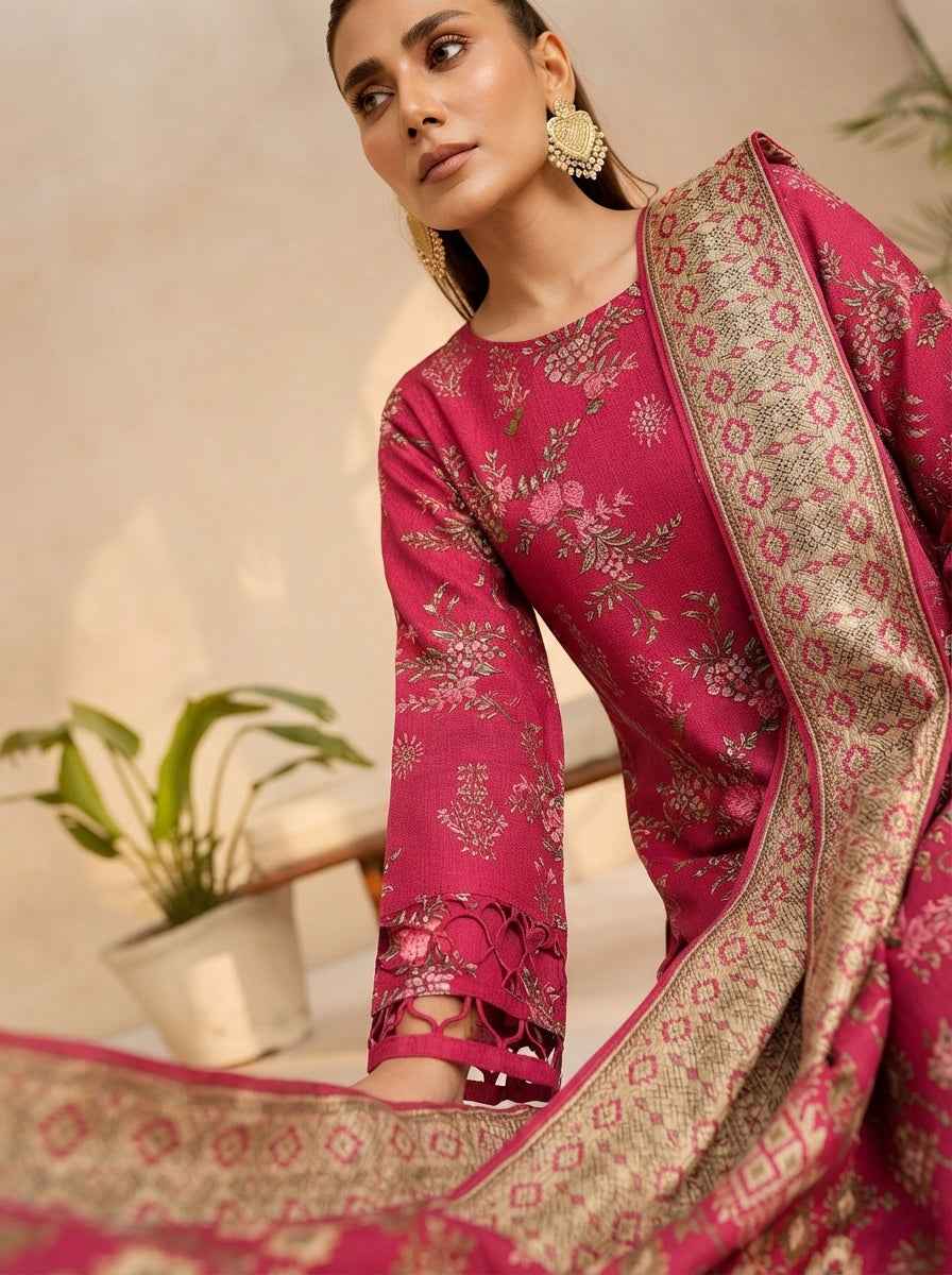 Fiza Noor Digital Printed Marina Unstitched 3Pc Suit D-05