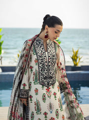 Zainab Chottani Tahra Embroidered Lawn Unstitched 3Pc Suit D-05 AZUREH