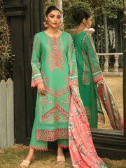Rang Rasiya Florence Embroidered Lawn Unstitched 3Pc Suit D-05 JADE