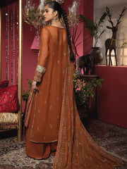 Heer by Humdum Embroidered Chiffon Unstitched 3PC Suit HR-05