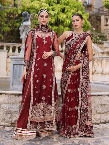 Noor Kaani by Saadia Asad Embroidered Net Unstitched 3Pc Suit D-05