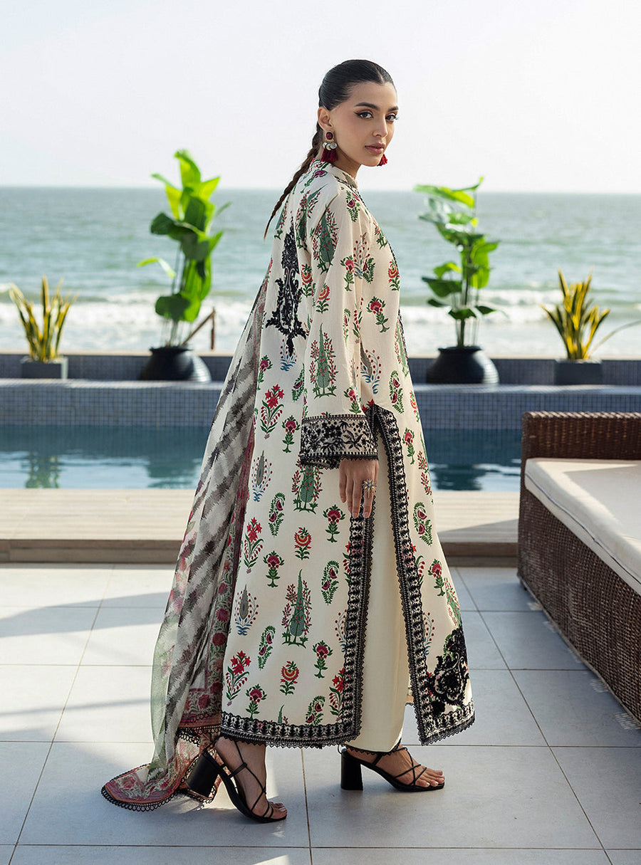 Zainab Chottani Tahra Embroidered Lawn Unstitched 3Pc Suit D-05 AZUREH