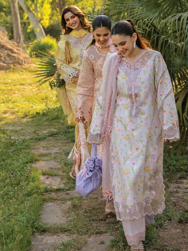 Rang Rasiya Carnation Embroidered Lawn Unstitched 3Pc Suit D-05 Bella