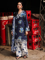 RajBari Nissa Floral Symphony Embroidered Lawn Unstitched 3Pc Suit D-05
