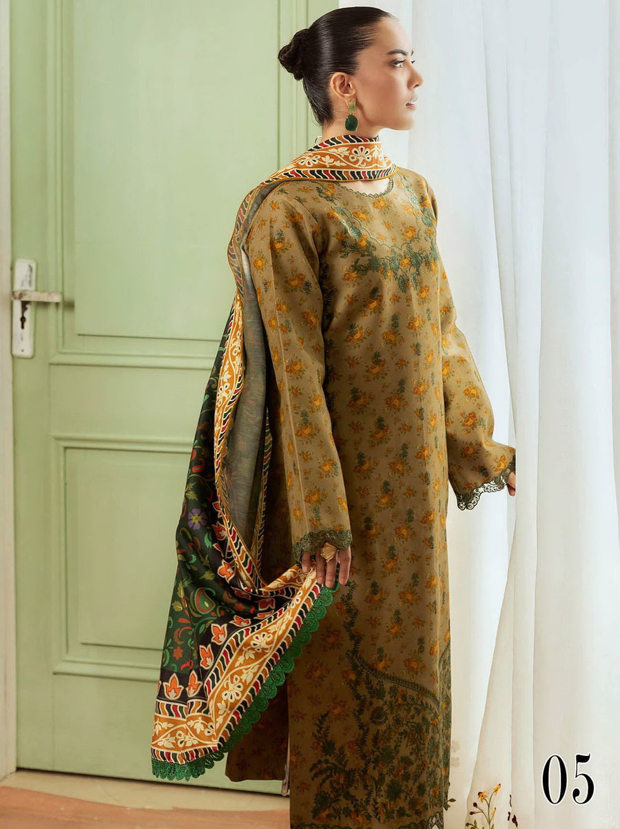 Nissa by RajBari Premium Embroidered Marina Unstitched 3Pc Suit D-05