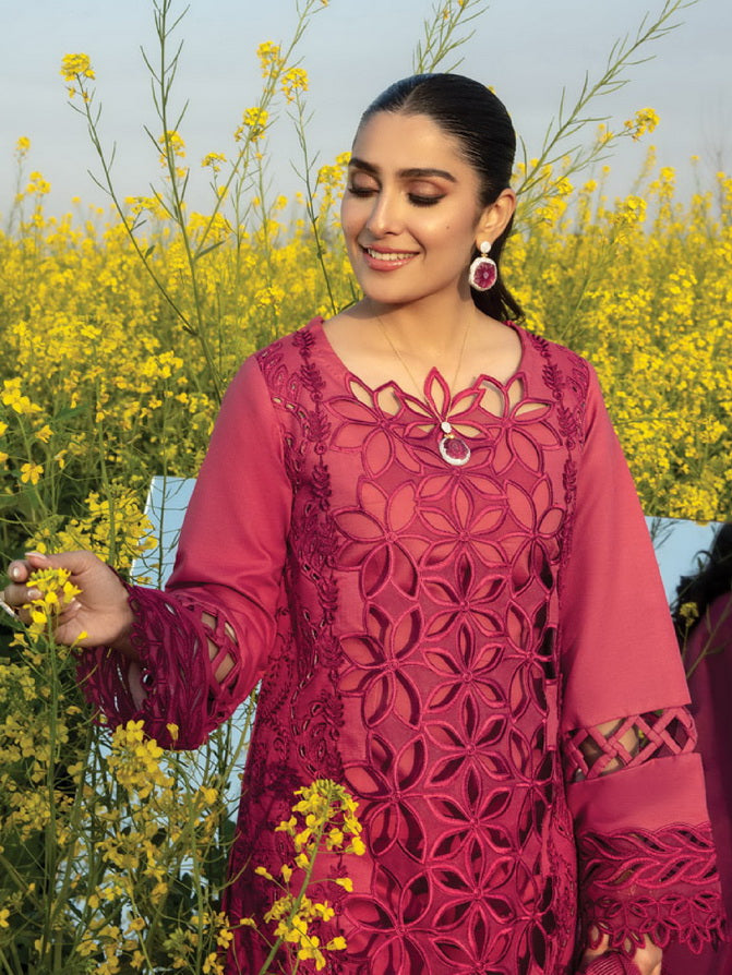Rang Rasiya Premium Embroidered Lawn Unstitched 3Pc Suit D-05 MAYA