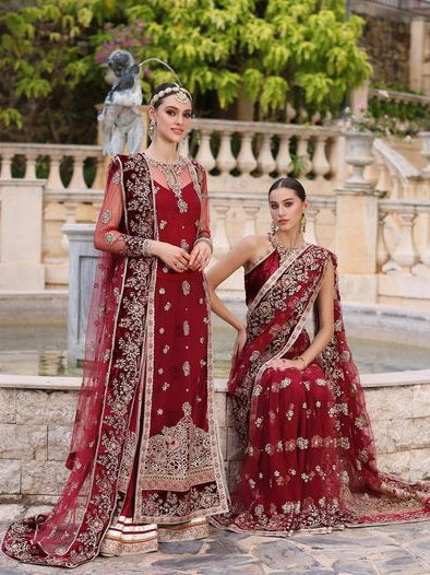 Noor Kaani by Saadia Asad Embroidered Net Unstitched 3Pc Suit D-05