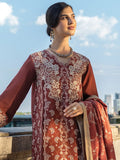 Rang Rasiya Carnation Embroidered Linen Unstitched 3Pc Suit D-05 Ava