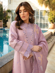 Rang Rasiya Florence Embroidered Lawn Unstitched 3Pc Suit D-05 DANIYA