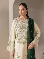 RajBari Premium Embroidered Lawn Unstitched 3Pc Suit D-05