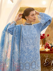 Zainab Chottani Embroidered Lawn Unstitched 3Pc Suit D-05 Azule