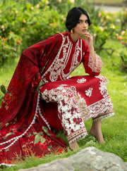 Zainab Chottani Luxe Lawn Unstitched Embroidered 3Pc Suit D-05 Rohe