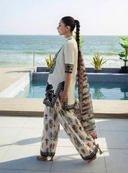 Zainab Chottani Tahra Embroidered Lawn Unstitched 3Pc Suit D-05 AZUREH