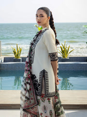 Zainab Chottani Tahra Embroidered Lawn Unstitched 3Pc Suit D-05 AZUREH