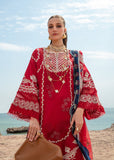 Saira Shakira Embroidered Lawn Unstitched 3Pc Suit D-05A Stars of Fire - Flame red