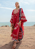 Saira Shakira Embroidered Lawn Unstitched 3Pc Suit D-05A Stars of Fire - Flame red