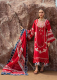 Saira Shakira Embroidered Lawn Unstitched 3Pc Suit D-05A Stars of Fire - Flame red