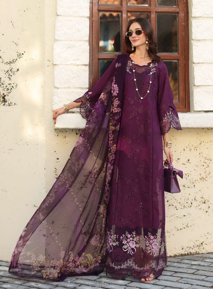 Noor by Saadia Asad Luxe Chikankari Unstitched Lawn 3Pc Suit D5-A