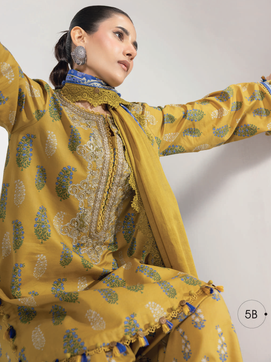 Maria.B M.Basics Embroidered Lawn Unstitched 3Pc Suit MB-CUSV13-05-B