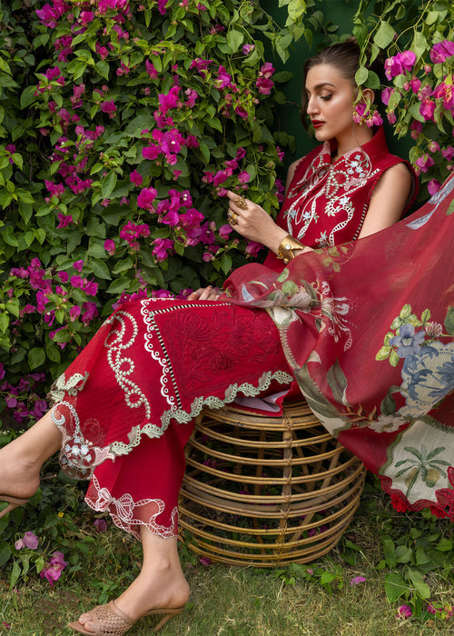 Saira Shakira Bloom Embroidered Lawn Unstitched 3Pc Suit D-05B ELISE