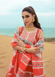 Saira Shakira Embroidered Lawn Unstitched 3Pc Suit D-05B Stars of Fire - Fiesta Coral