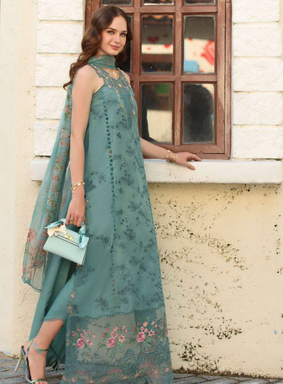 Noor by Saadia Asad Luxe Chikankari Unstitched Lawn 3Pc Suit D5-B