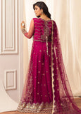 Hemline by Mushq Embroidered Net Unstitched 3Pc Suit D-05 Fuchsia