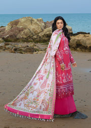 Sadaf Fawad Khan Siraa Embroidered Lawn Unstitched 3Pc Suit D-05 GULRUKH