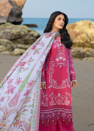 Sadaf Fawad Khan Siraa Embroidered Lawn Unstitched 3Pc Suit D-05 GULRUKH