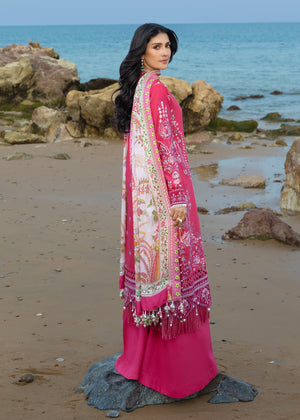 Sadaf Fawad Khan Siraa Embroidered Lawn Unstitched 3Pc Suit D-05 GULRUKH