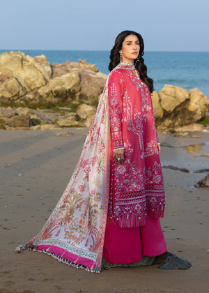 Sadaf Fawad Khan Siraa Embroidered Lawn Unstitched 3Pc Suit D-05 GULRUKH