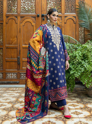 Zainab Chottani Embroidered Herringbone Unstitched 3Pc Suit D-05 Maya