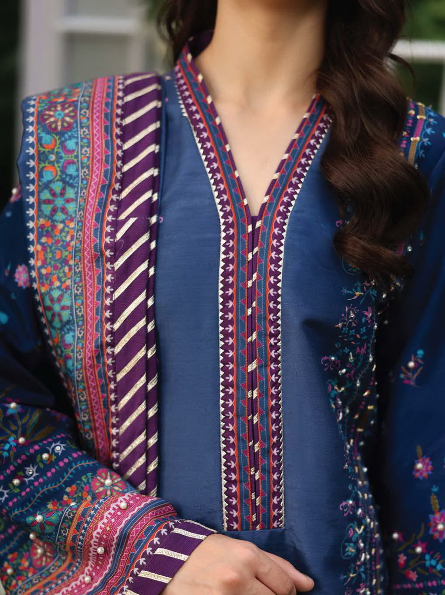 Rang Rasiya Luxury Silk Unstitched Embroidered 3Pc Suit D-04 Sharmeen