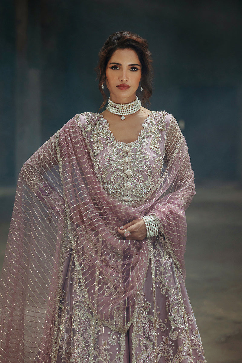 Mushq Stardust Embroidered Net Unstitched 3Pc Suit D-07 Spotlight Dreamer
